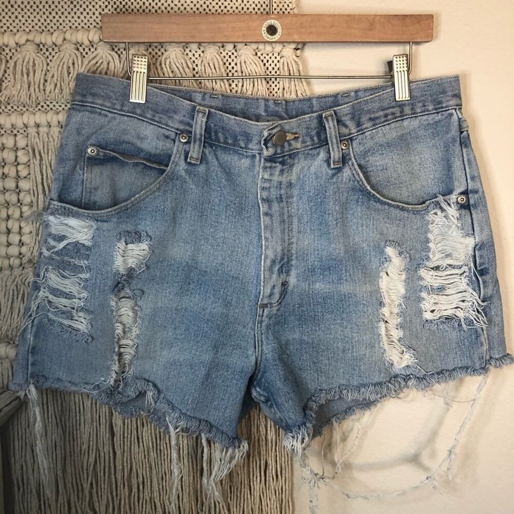 Wrangler Distressed Jean Cutoff Shorts
